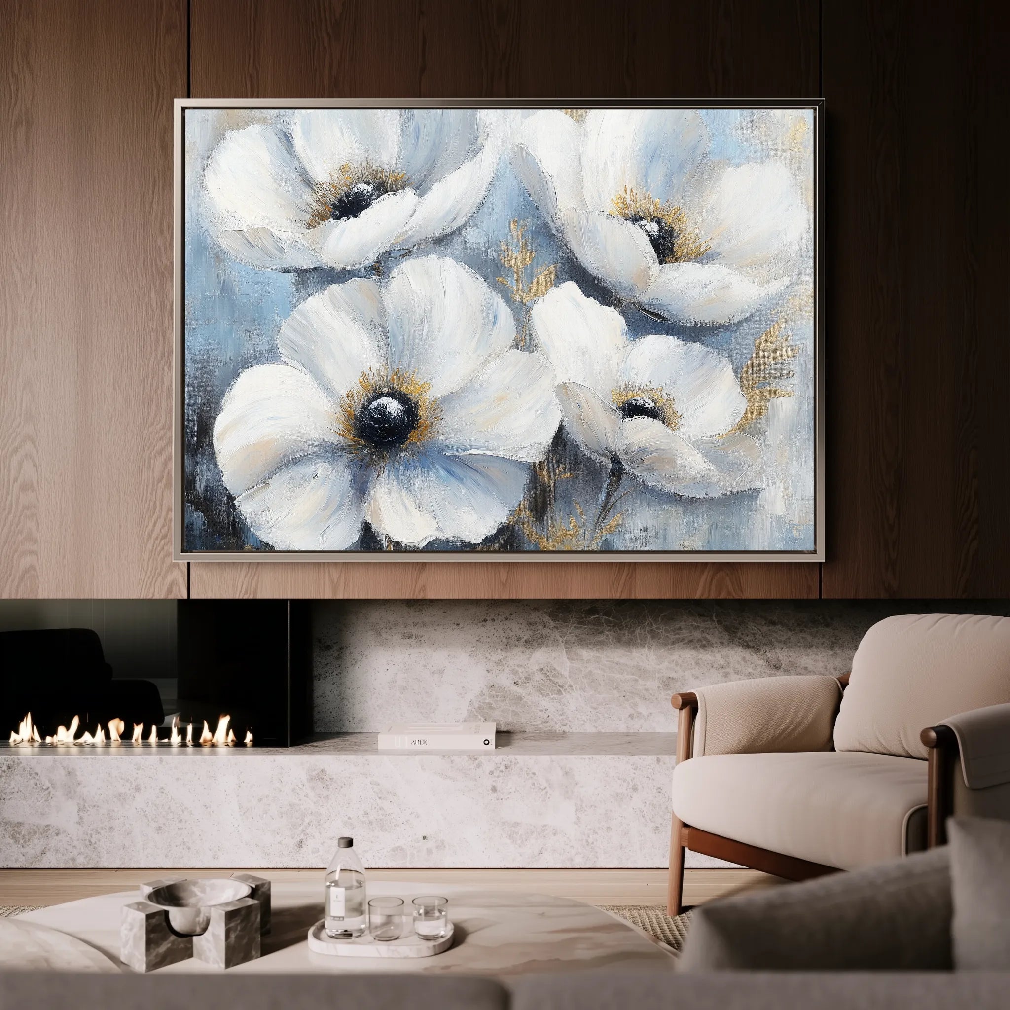 Floral 777 Canvas Art 18" x 24" / 45 x 60 cm / Black