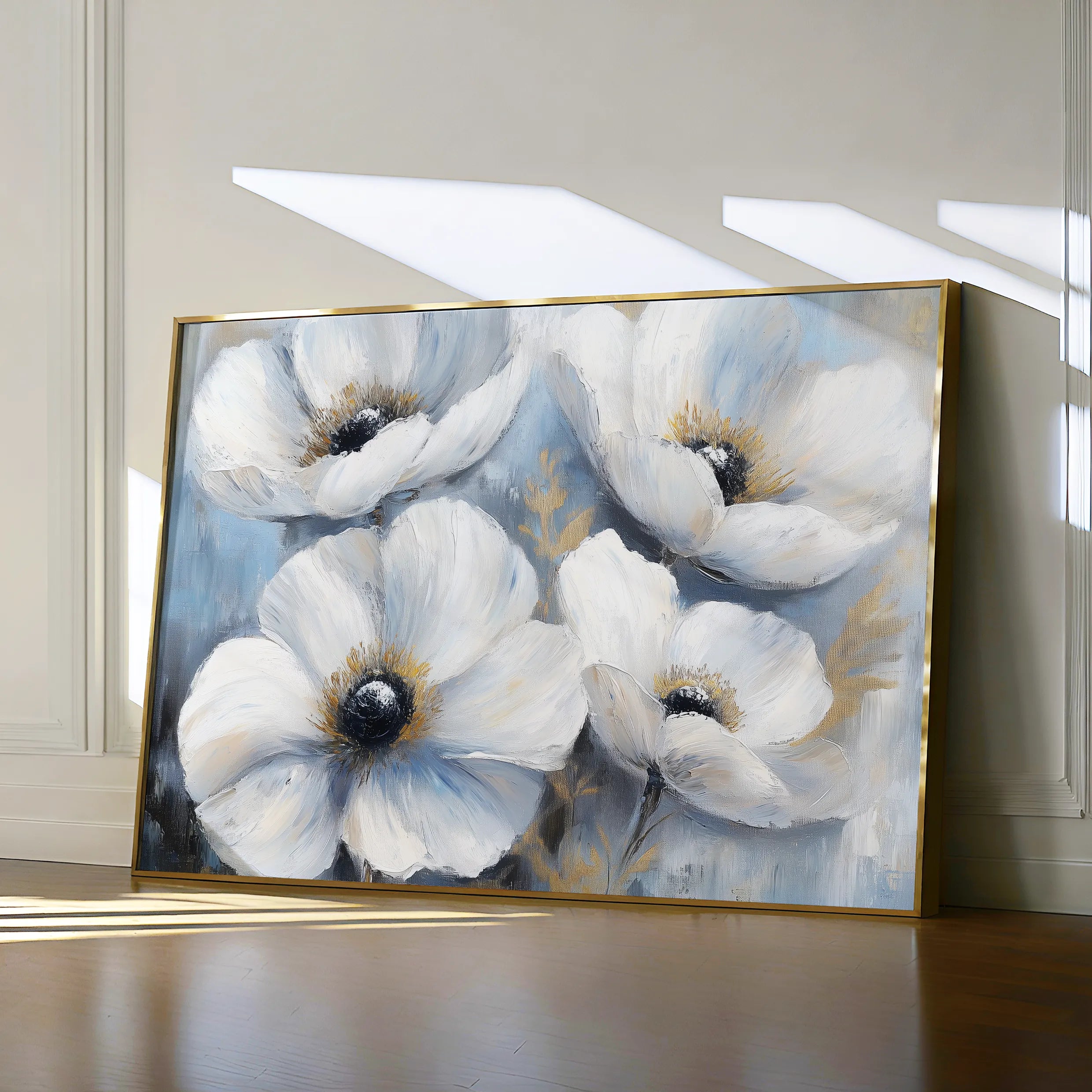 Floral 777 Canvas Art 18" x 24" / 45 x 60 cm / Black