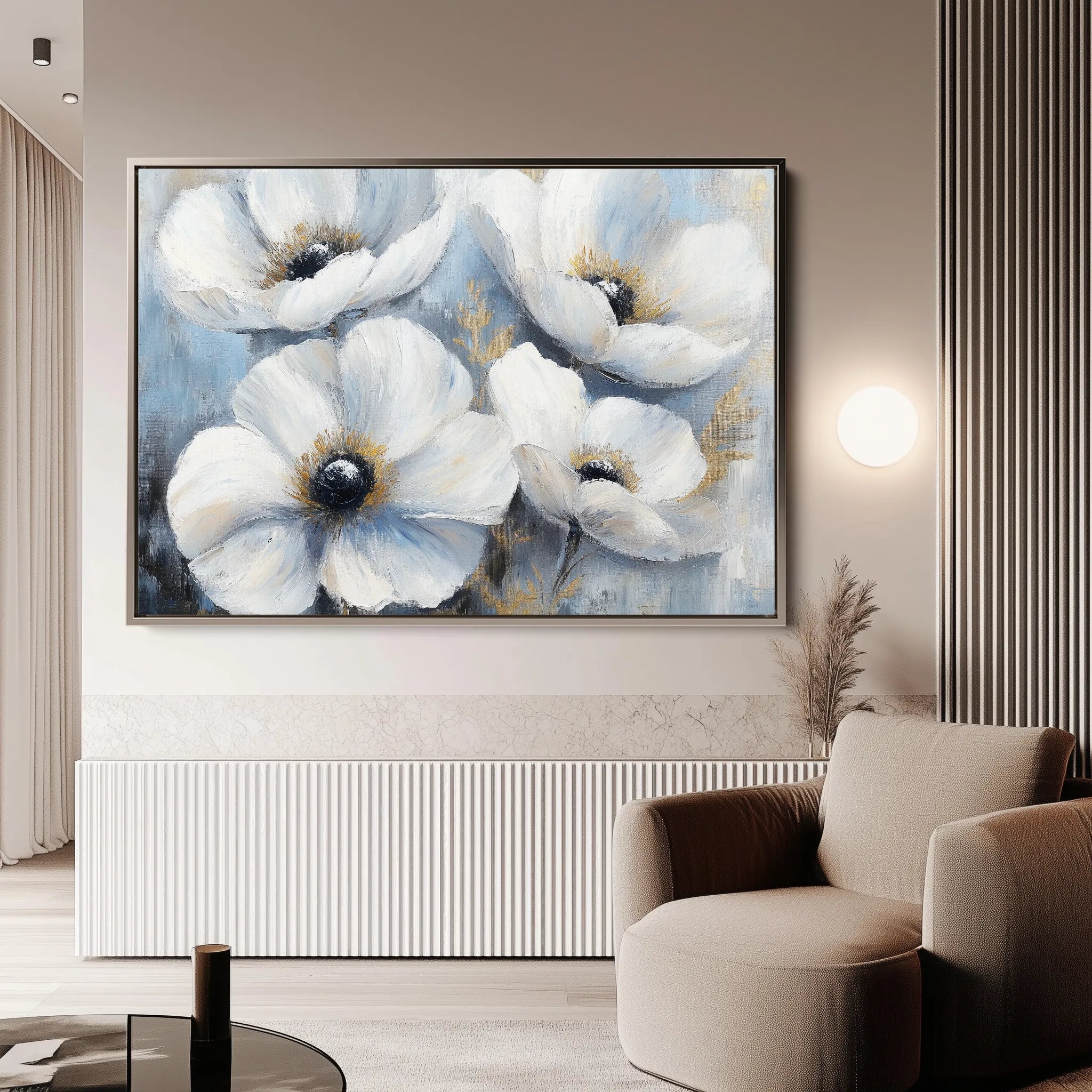 Floral 777 Canvas Art 18" x 24" / 45 x 60 cm / Black