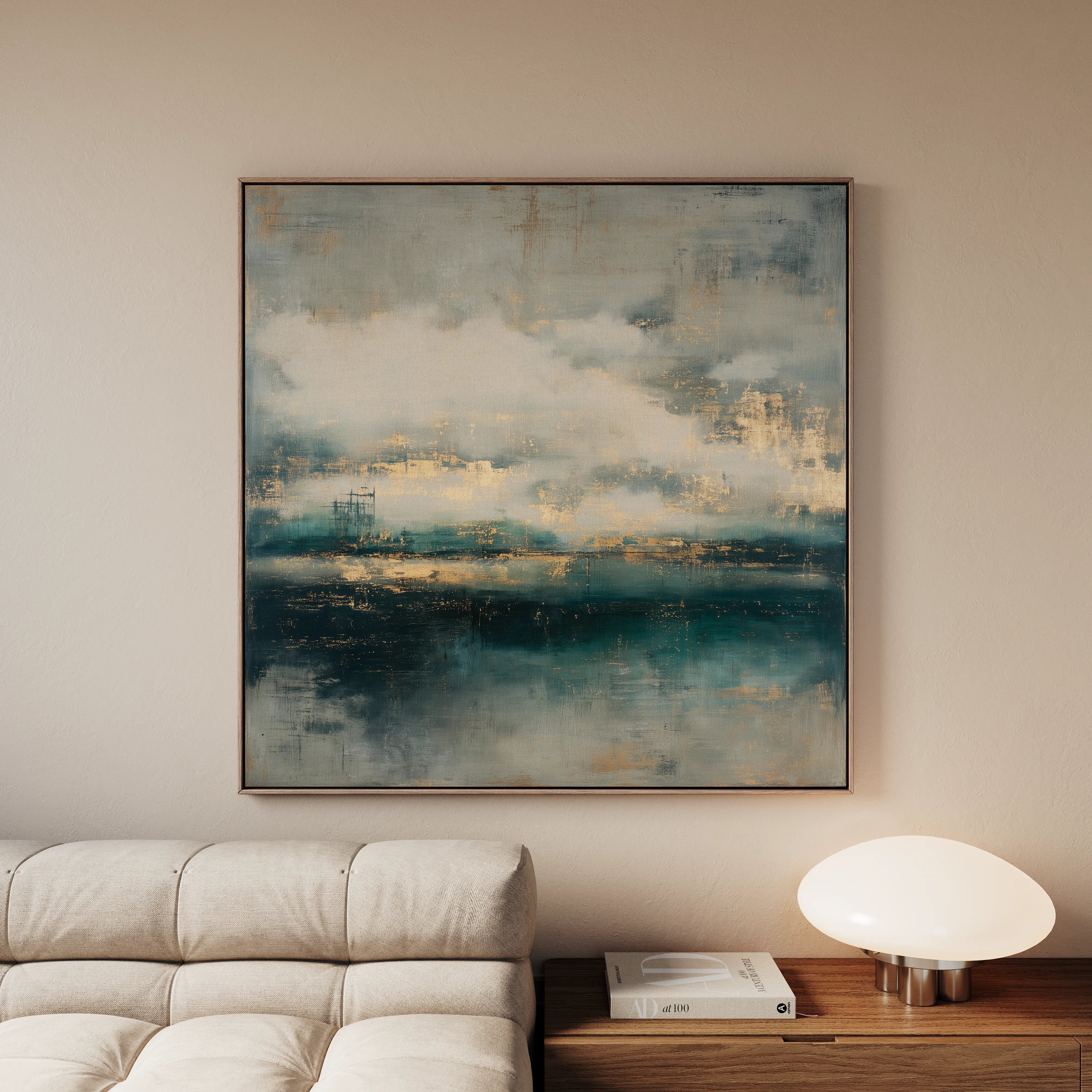 Abstract 778 Canvas Art 16" x 16" / 40 x 40 cm / Black