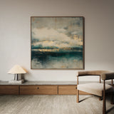 Abstract 778 Canvas Art 16" x 16" / 40 x 40 cm / Black