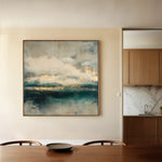 Abstract 778 Canvas Art 16" x 16" / 40 x 40 cm / Black