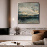 Abstract 778 Canvas Art 16" x 16" / 40 x 40 cm / Black