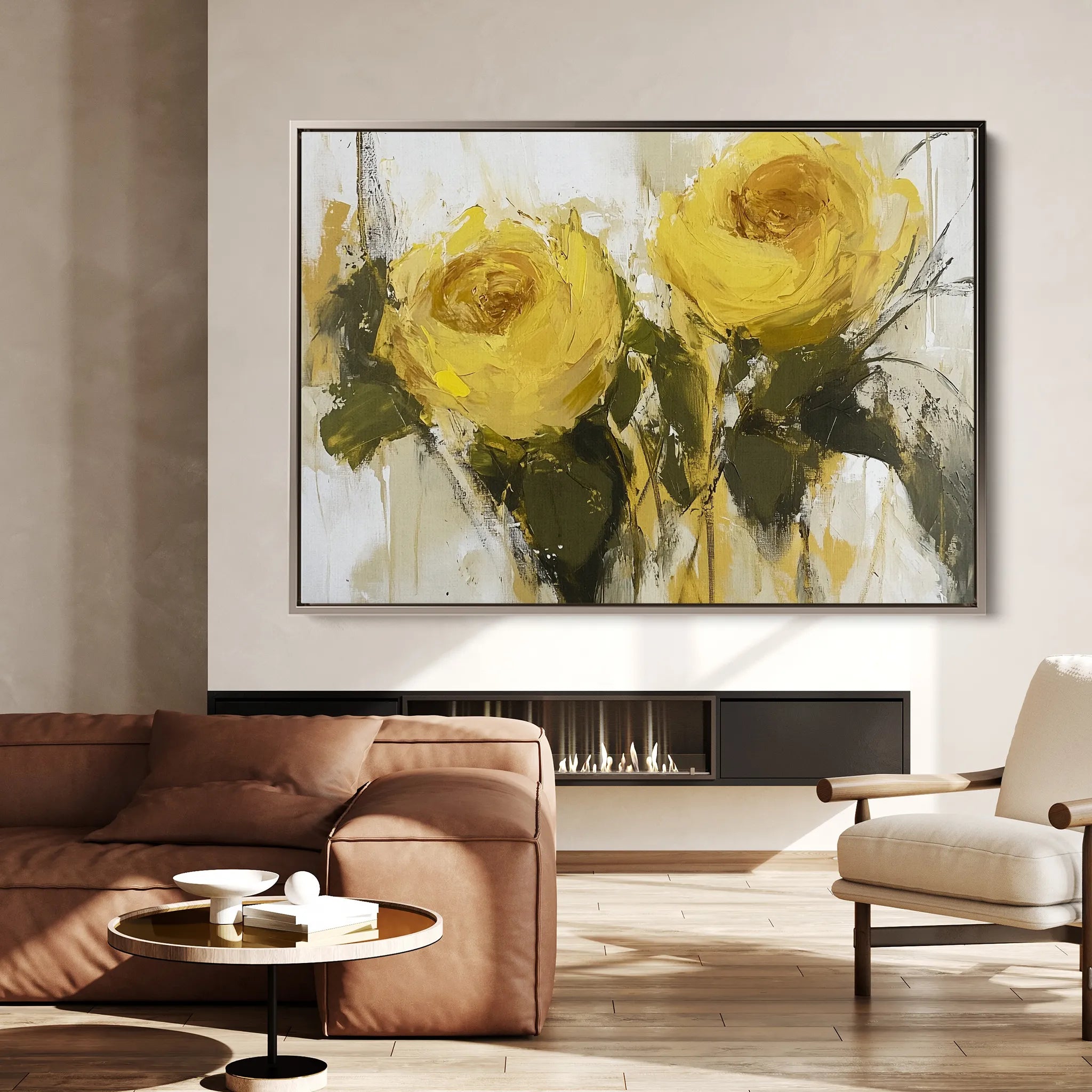 Floral 778 Canvas Art 18" x 24" / 45 x 60 cm / Black