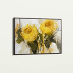 Floral 778 Canvas Art 18" x 24" / 45 x 60 cm / Black