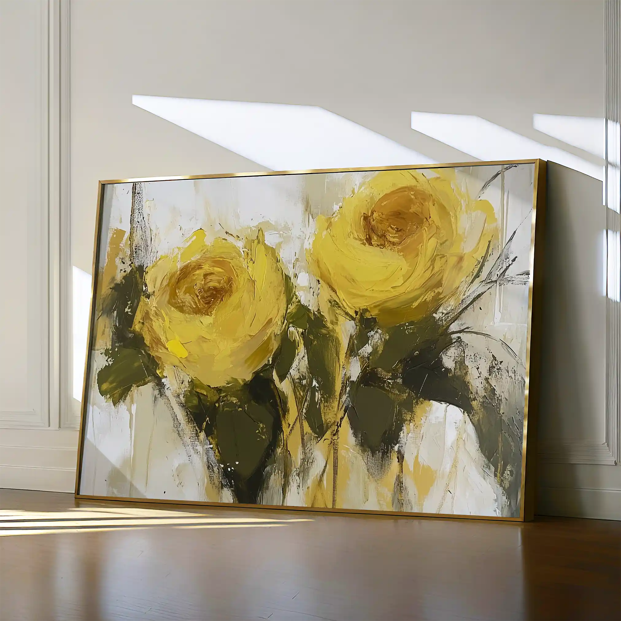 Floral 778 Canvas Art 60 x 40 cm / Black