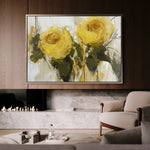 Floral 778 Canvas Art 60 x 40 cm / Black