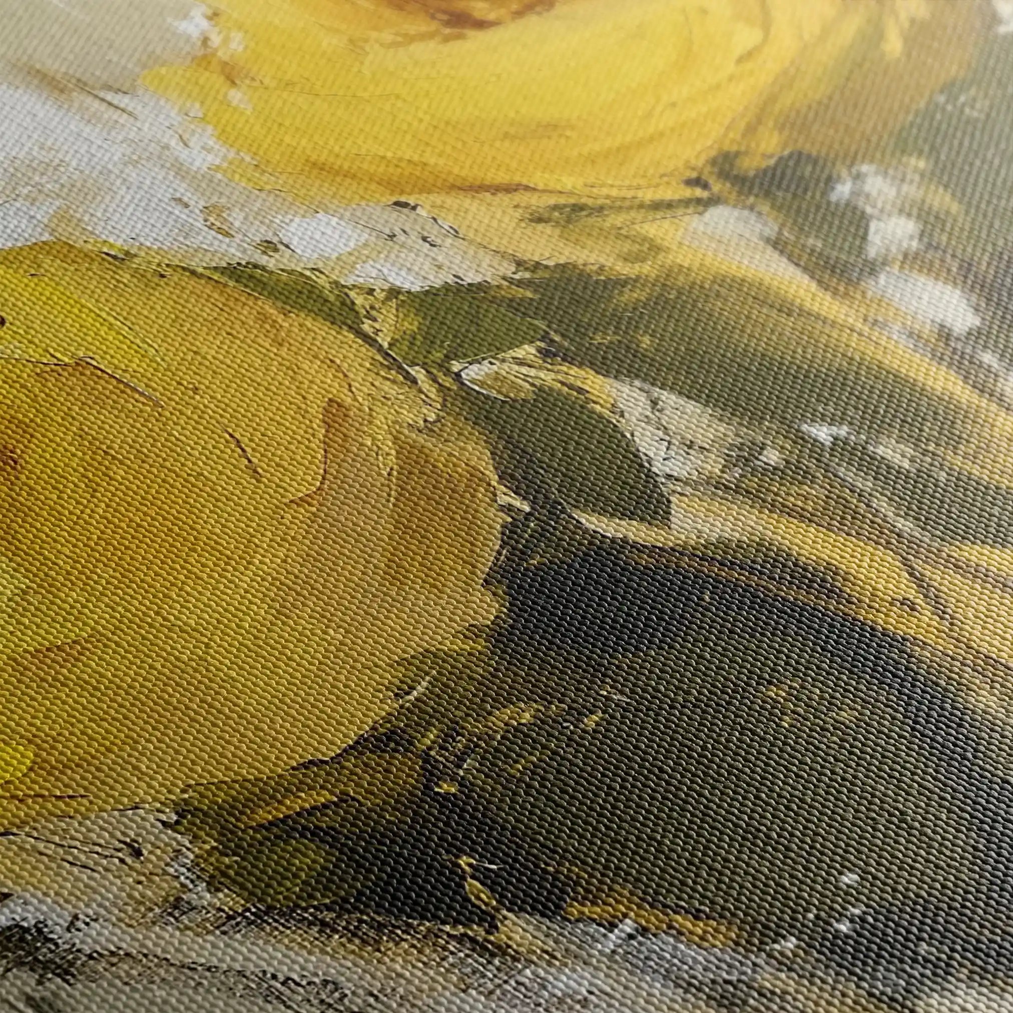 Floral 778 Canvas Art 60 x 40 cm / Black