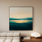 Abstract 779 Canvas Art 16" x 16" / 40 x 40 cm / Black
