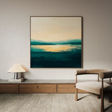 Abstract 779 Canvas Art 16" x 16" / 40 x 40 cm / Black