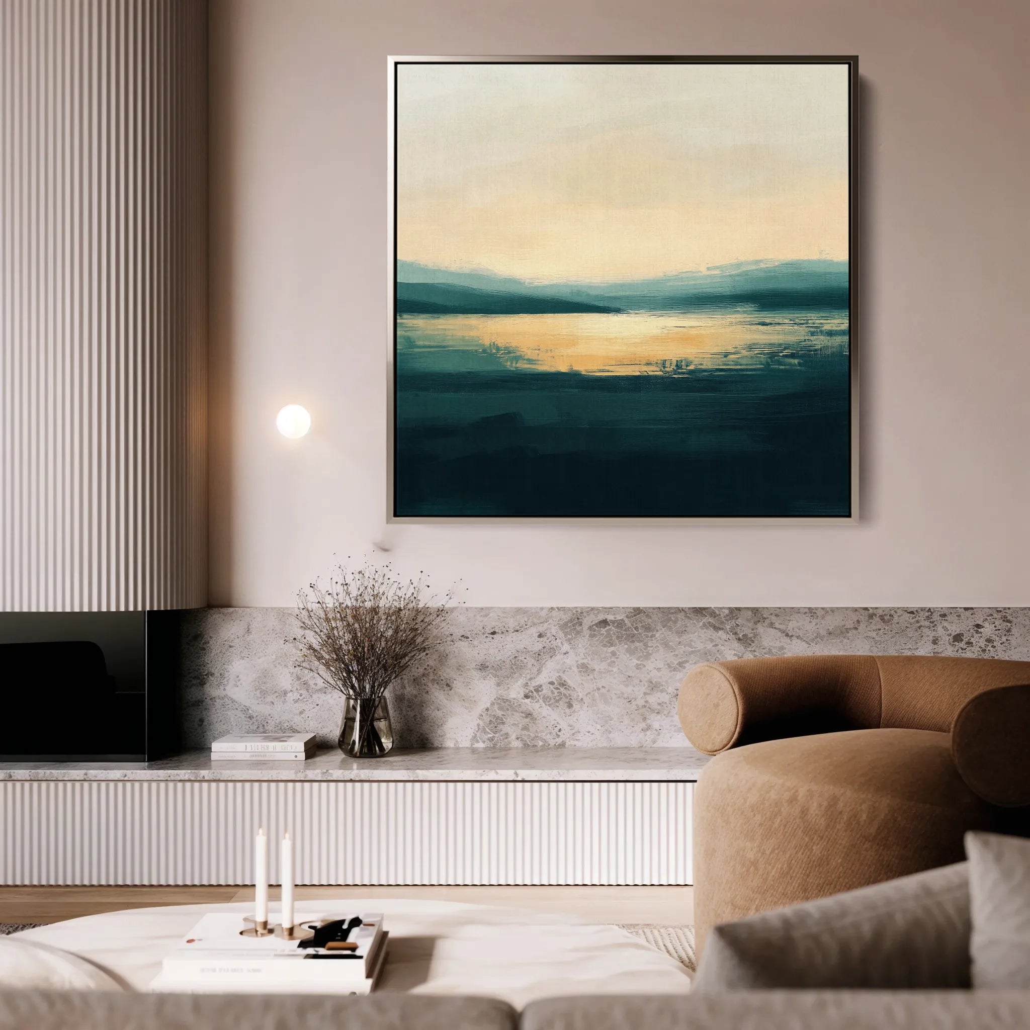 Abstract 779 Canvas Art 16" x 16" / 40 x 40 cm / Black