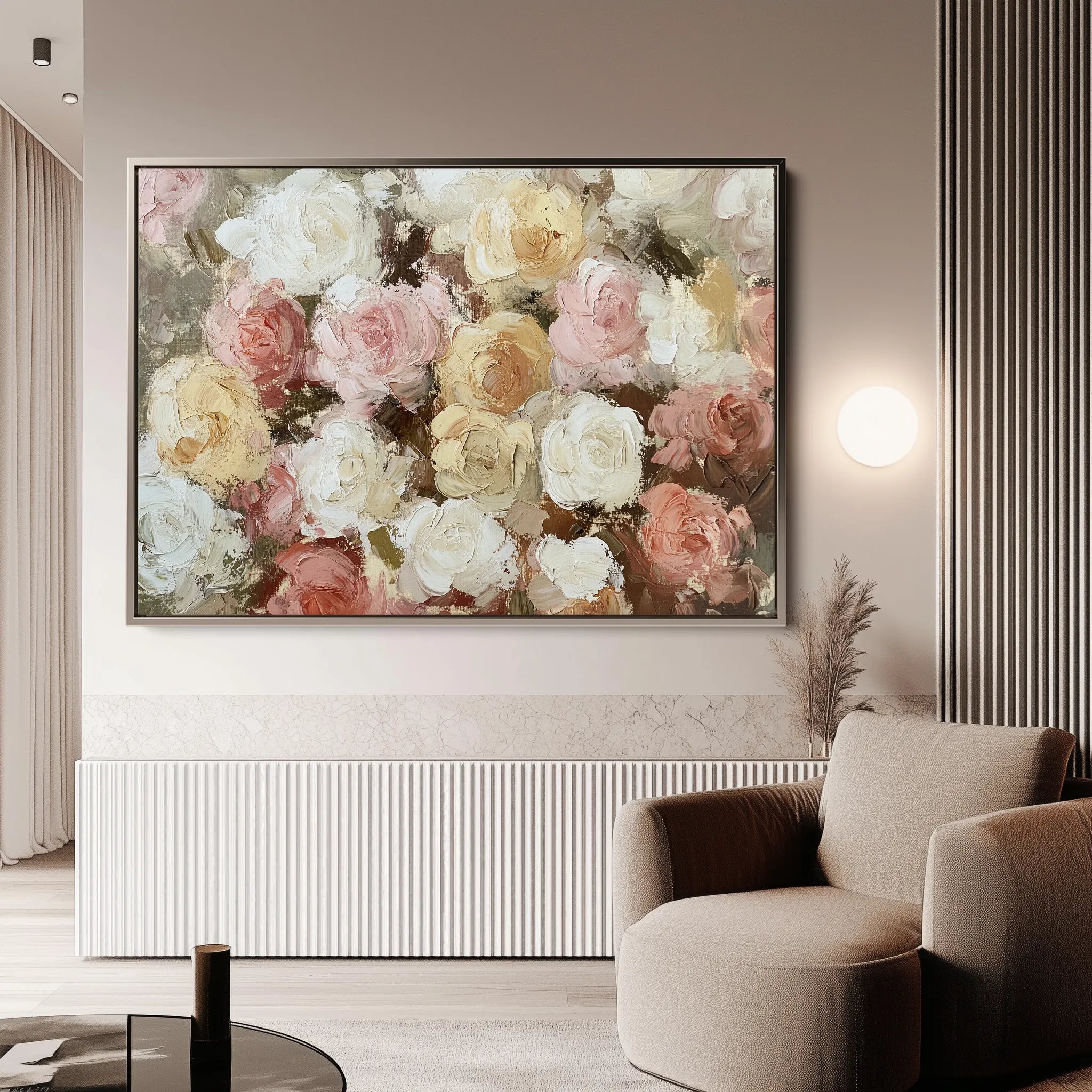Floral 779 Canvas Art 18" x 24" / 45 x 60 cm / Black