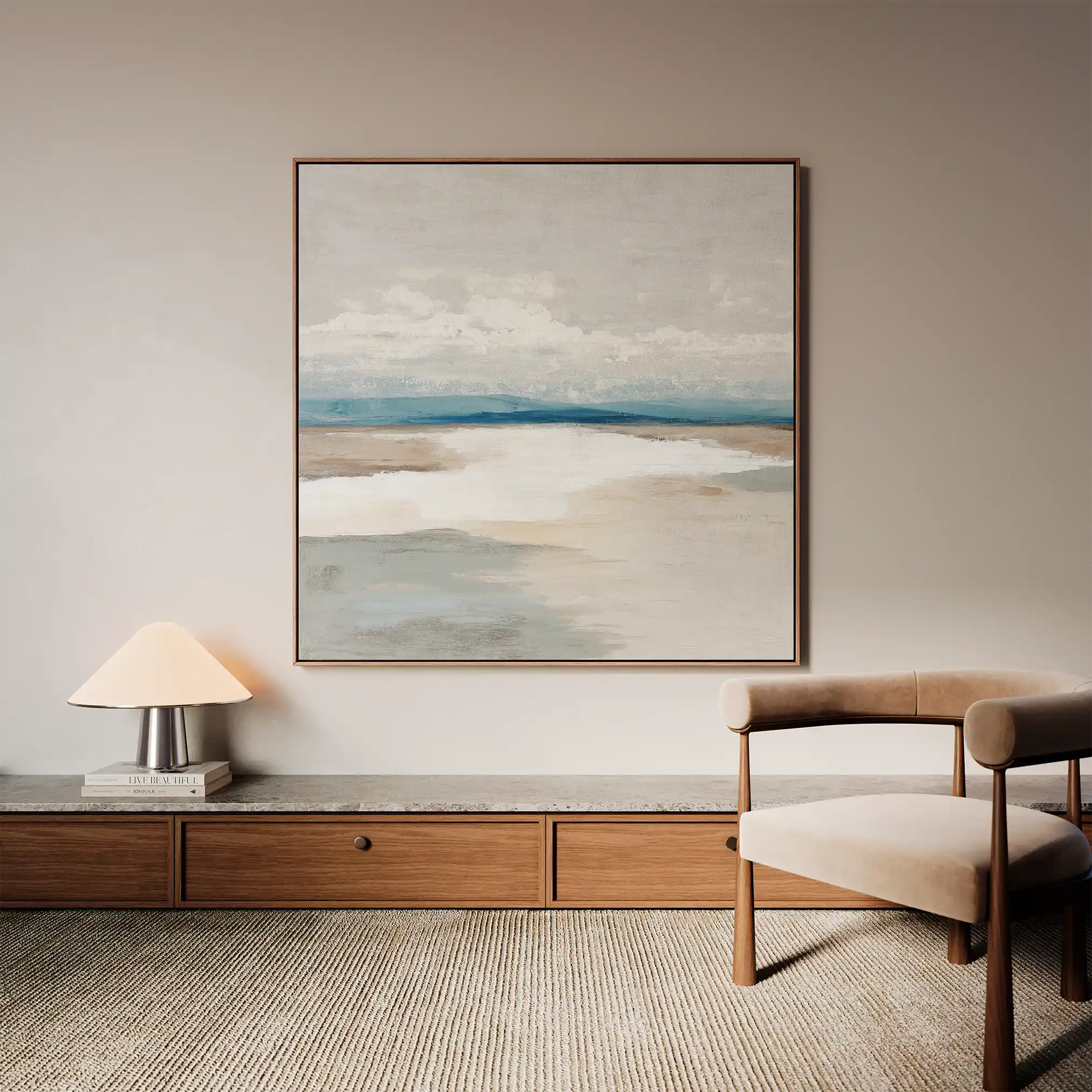 Abstract 780 Canvas Art 16" x 16" / 40 x 40 cm / Black