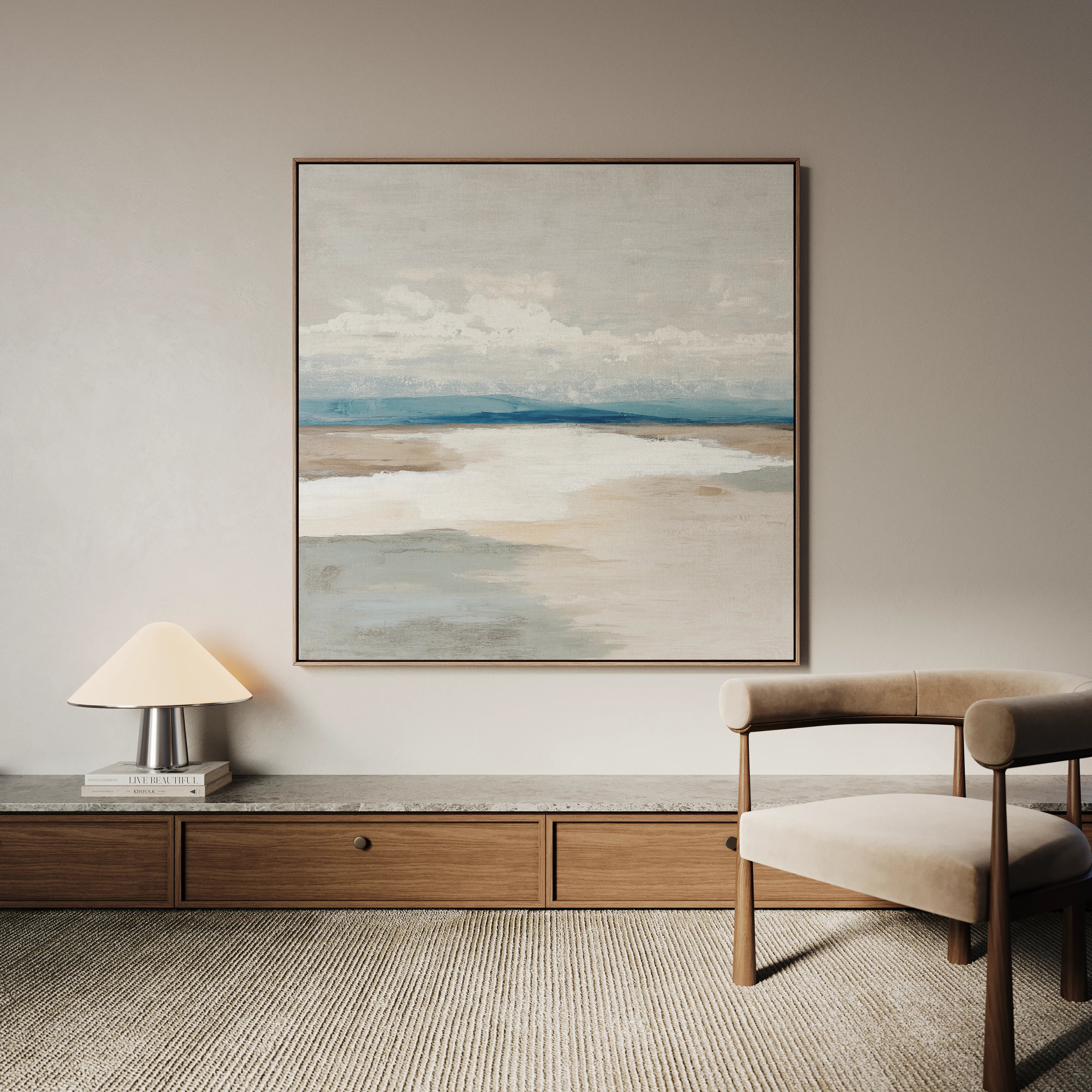 Abstract 780 Canvas Art 16" x 16" / 40 x 40 cm / Black