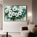 Floral 780 Canvas Art 60 x 40 cm / Black