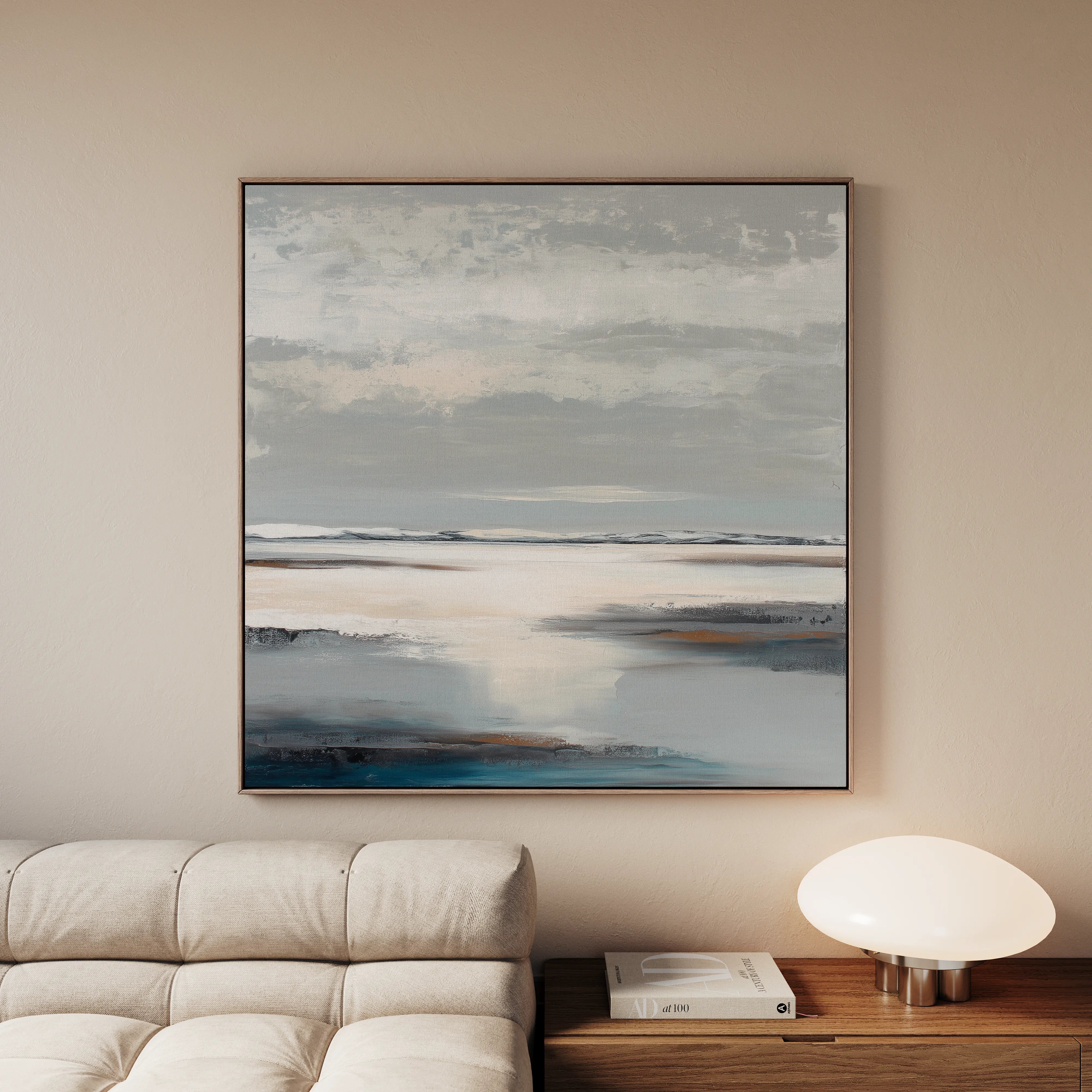 Abstract 781 Canvas Art 16" x 16" / 40 x 40 cm / Black