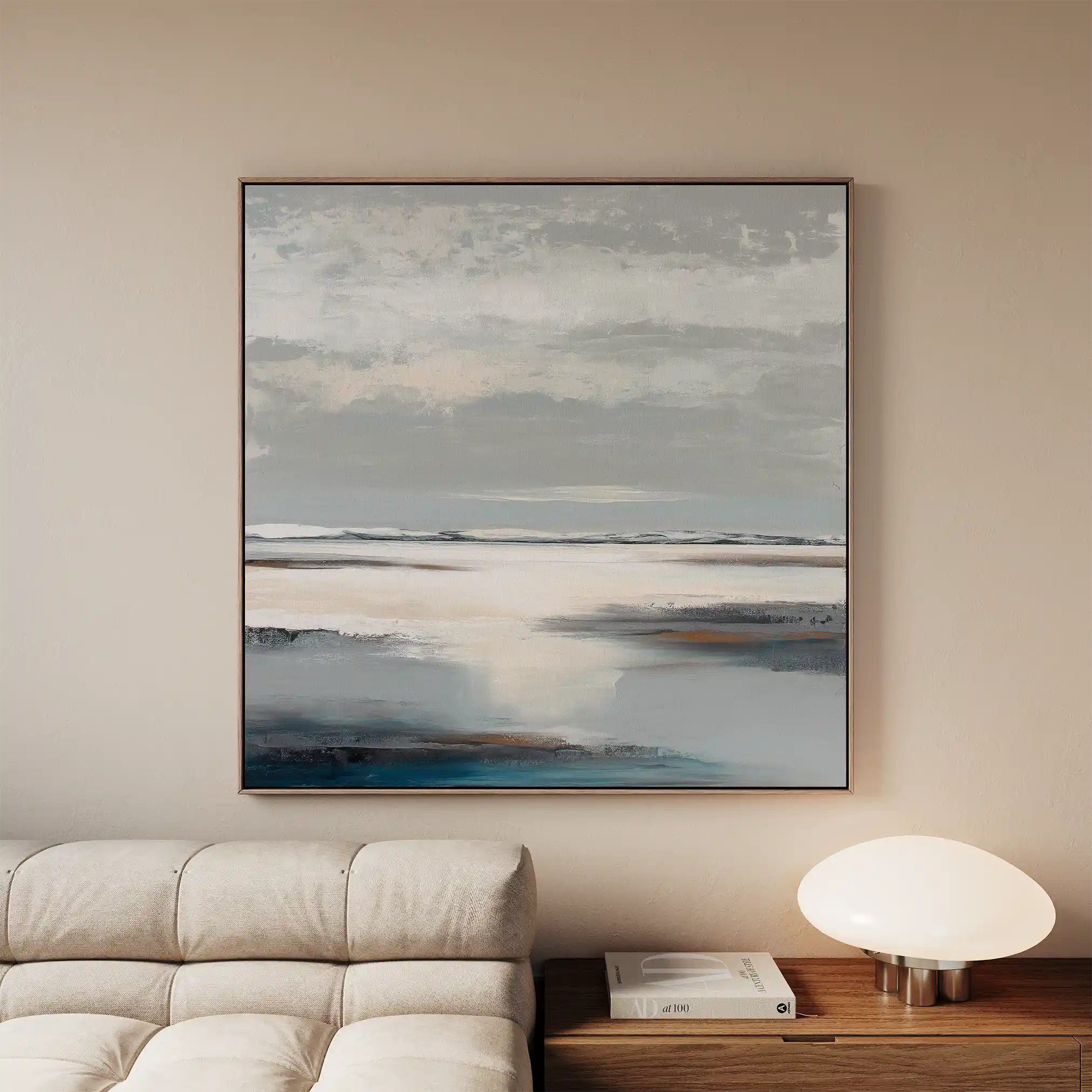 Abstract 781 Canvas Art 16" x 16" / 40 x 40 cm / Black
