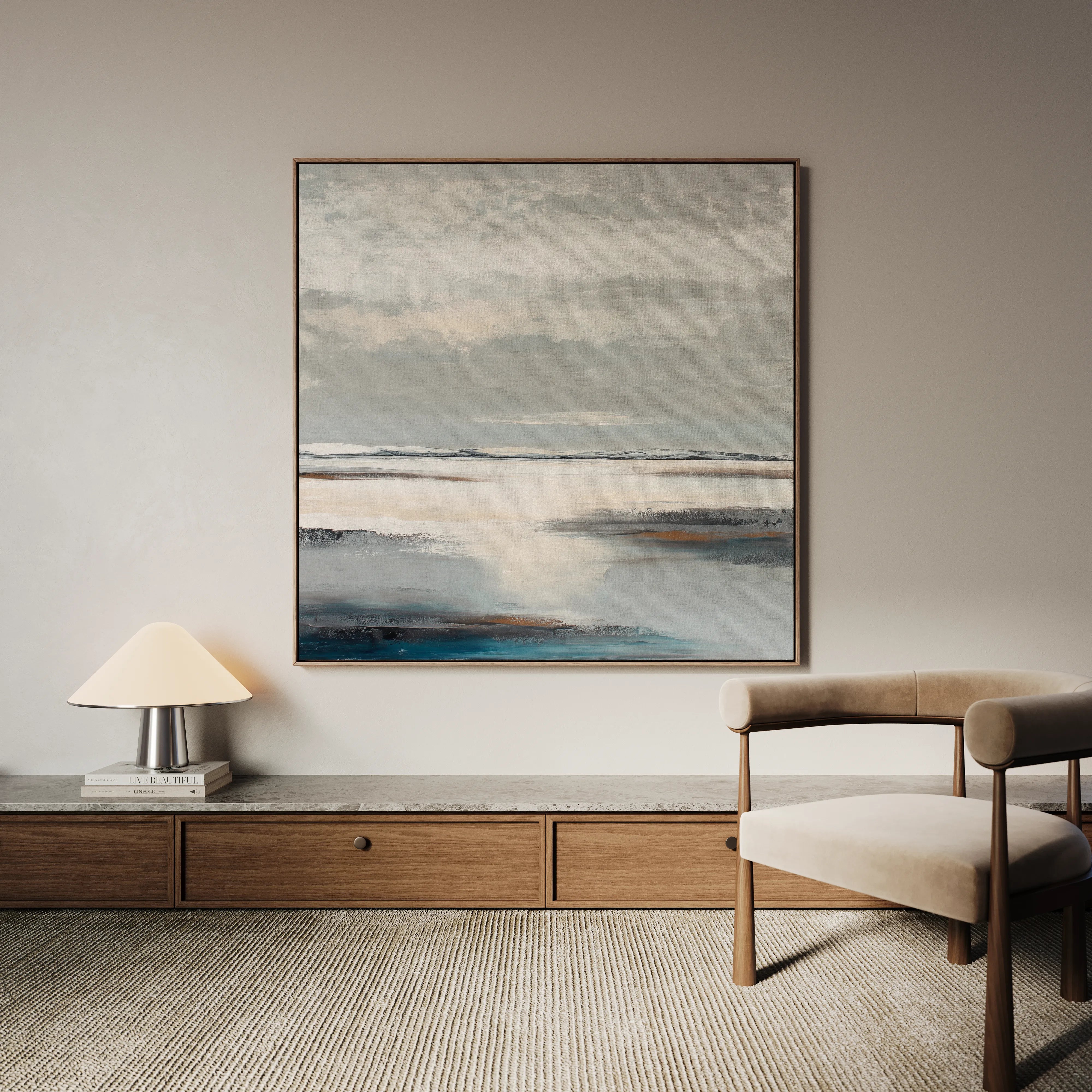 Abstract 781 Canvas Art 16" x 16" / 40 x 40 cm / Black