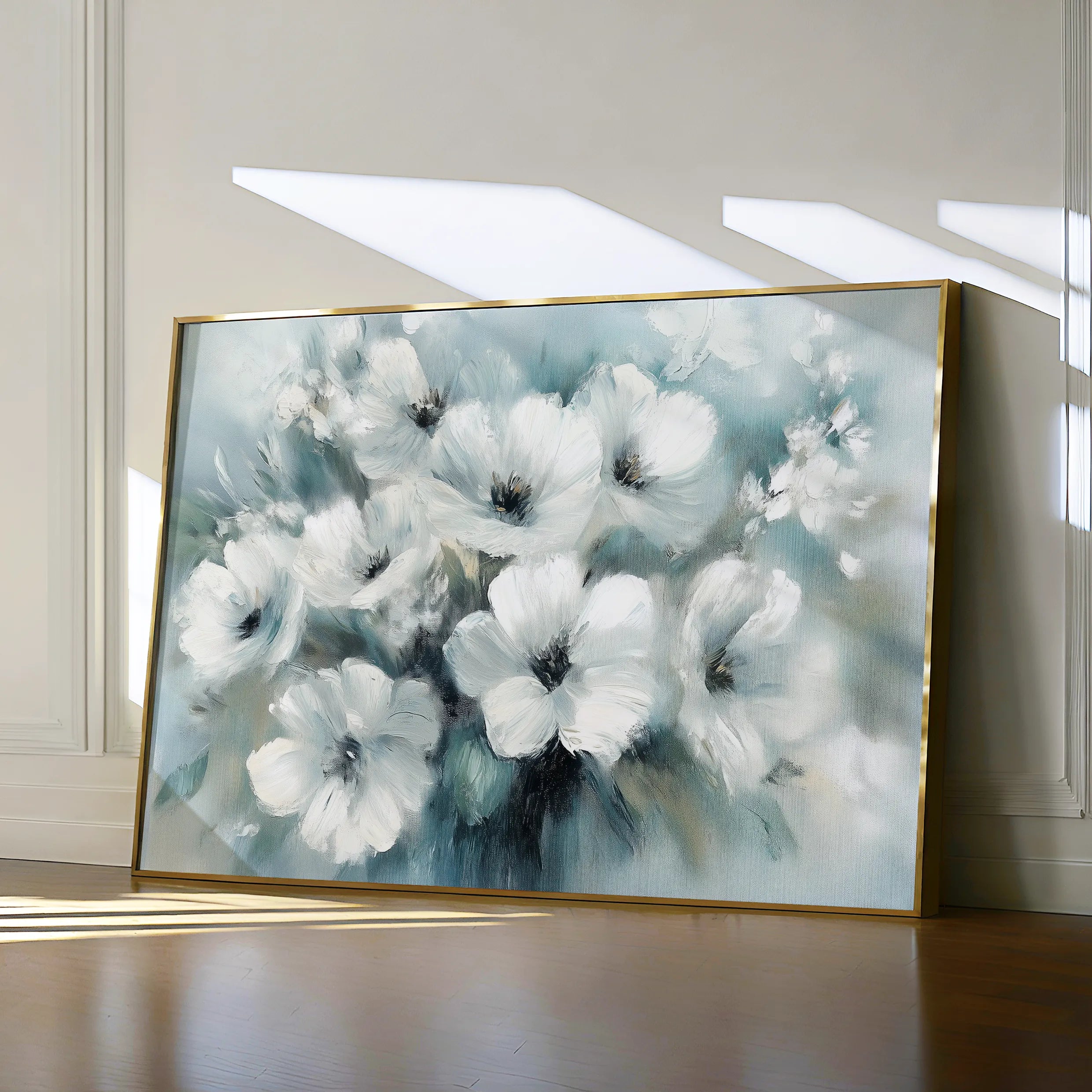 Floral 781 Canvas Art 18" x 24" / 45 x 60 cm / Black