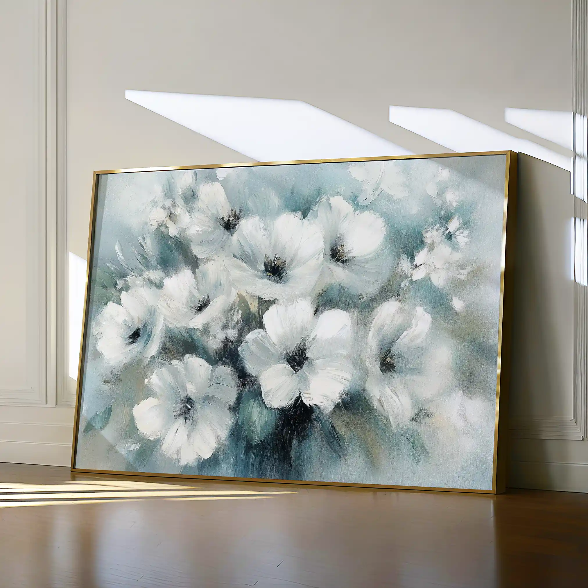 Floral 781 Canvas Art 60 x 40 cm / Black