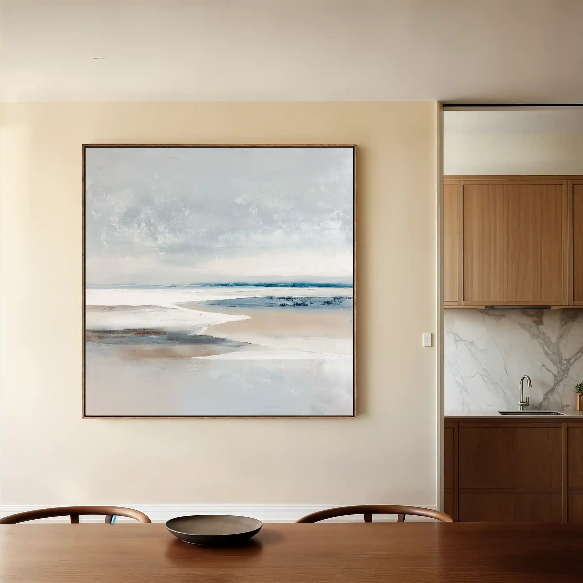 Abstract 782 Canvas Art 16" x 16" / 40 x 40 cm / Black