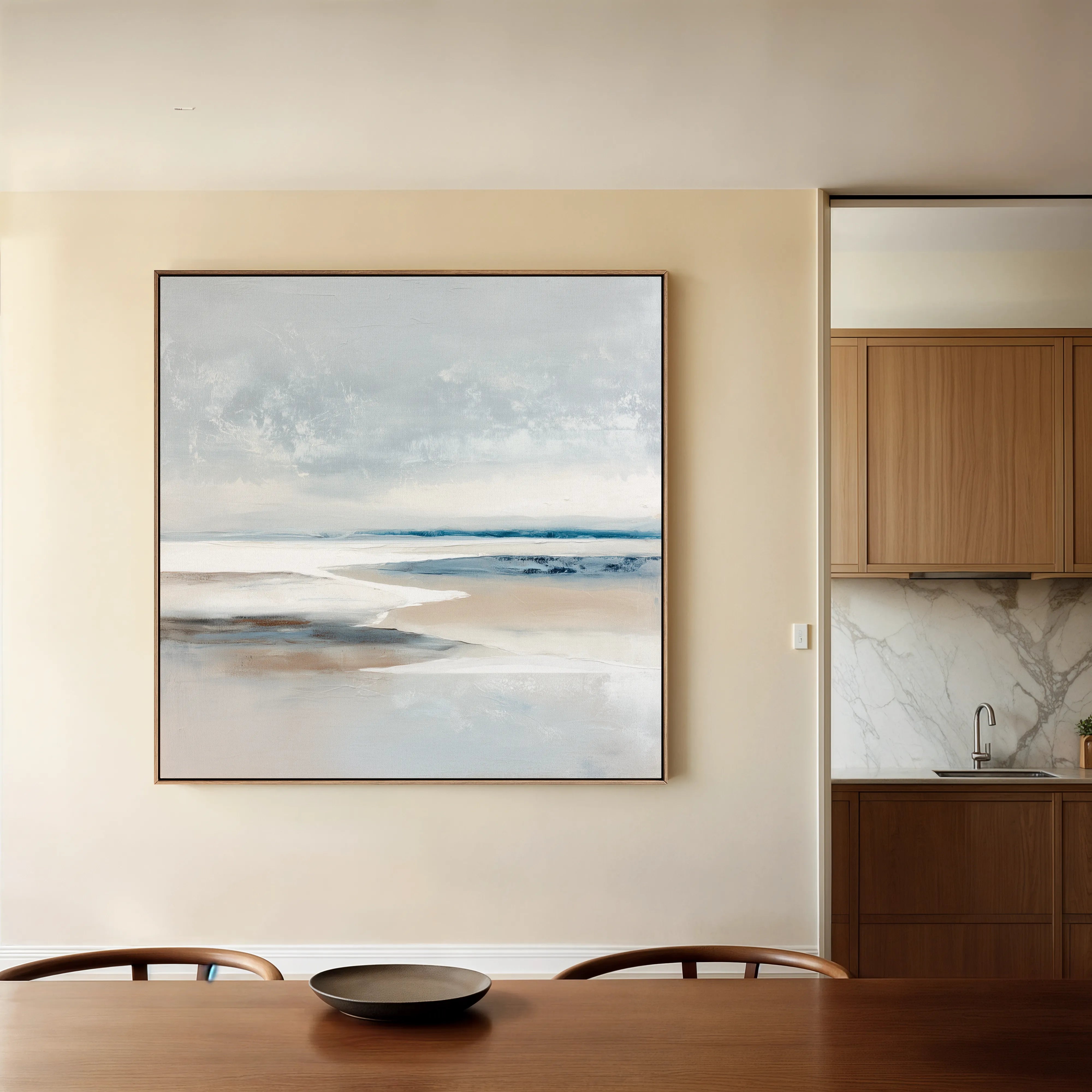 Abstract 782 Canvas Art 16" x 16" / 40 x 40 cm / Black