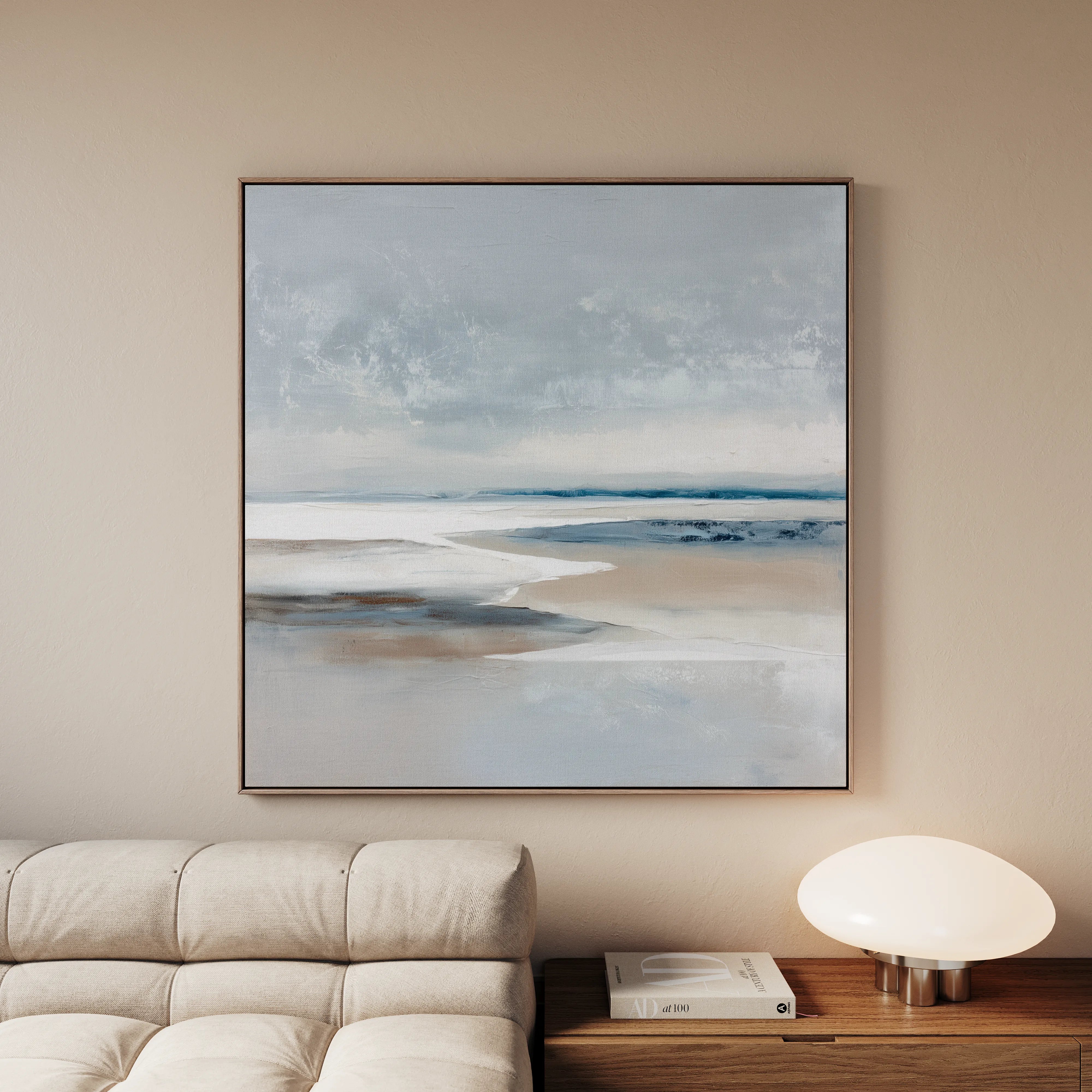 Abstract 782 Canvas Art 16" x 16" / 40 x 40 cm / Black