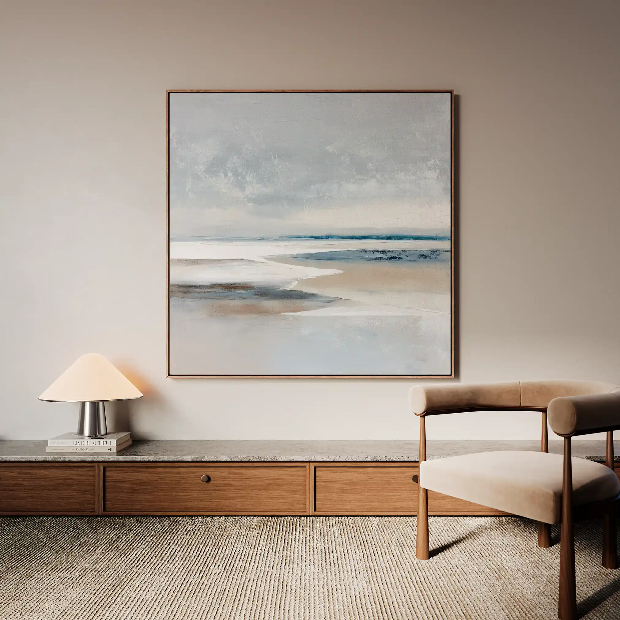 Abstract 782 Canvas Art 16" x 16" / 40 x 40 cm / Black