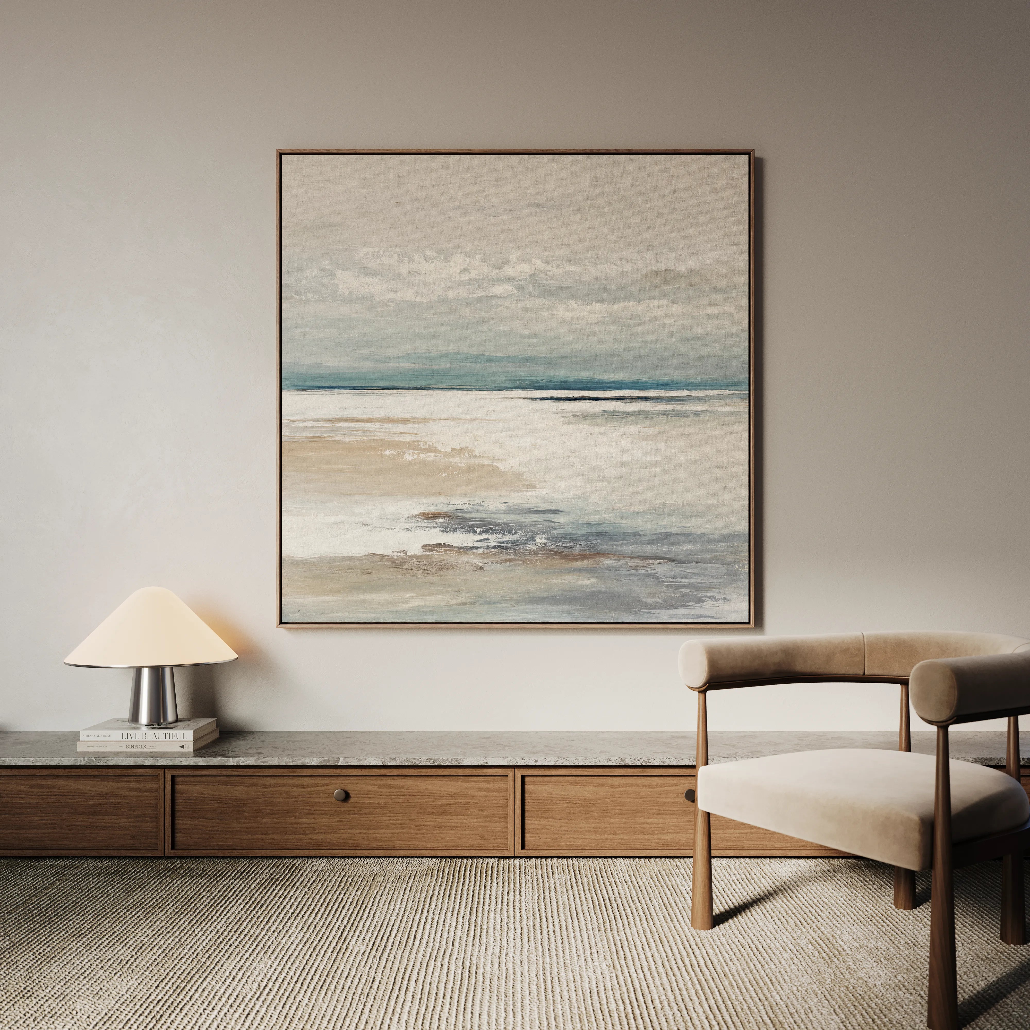 Abstract 783 Canvas Art 16" x 16" / 40 x 40 cm / Black
