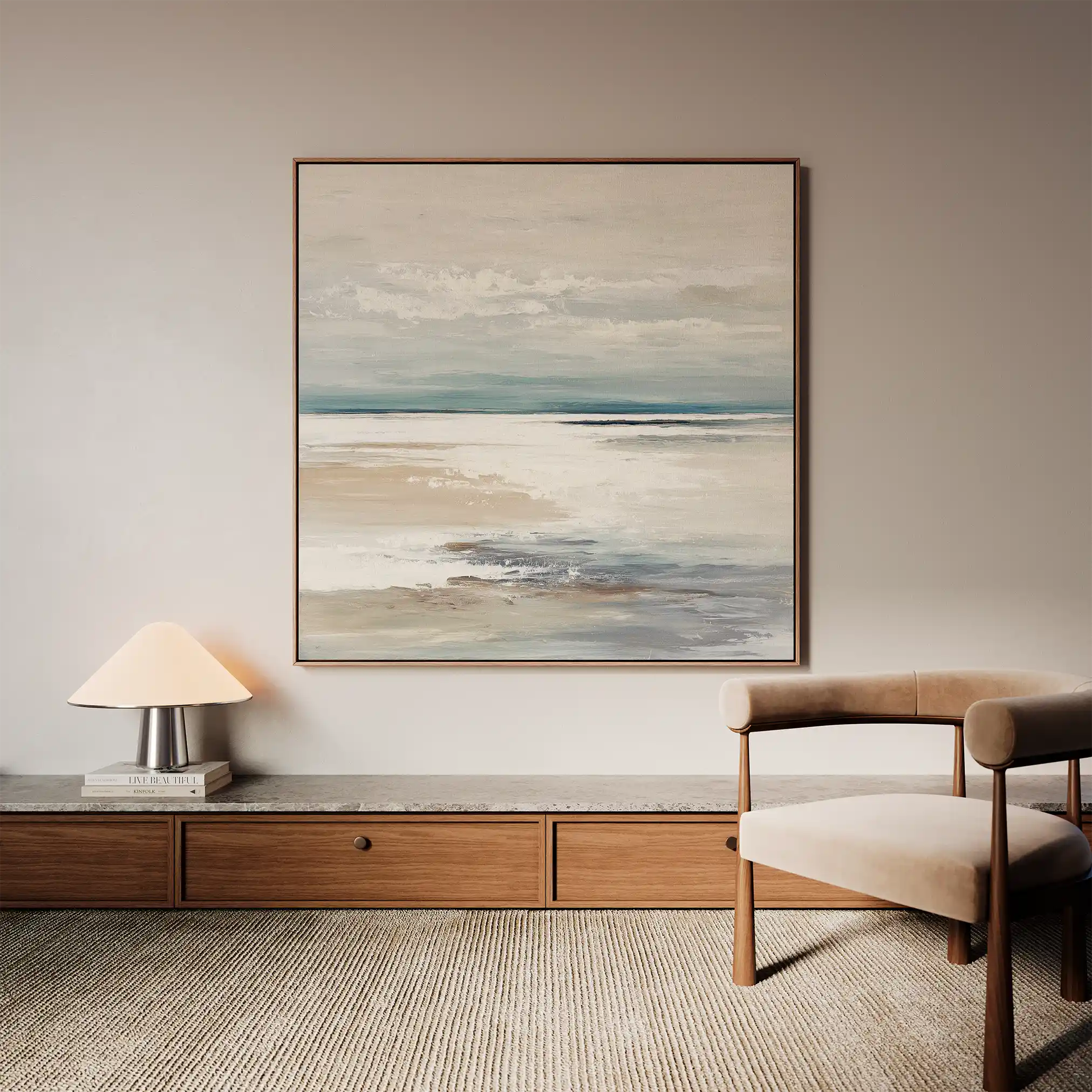 Abstract 783 Canvas Art 16" x 16" / 40 x 40 cm / Black