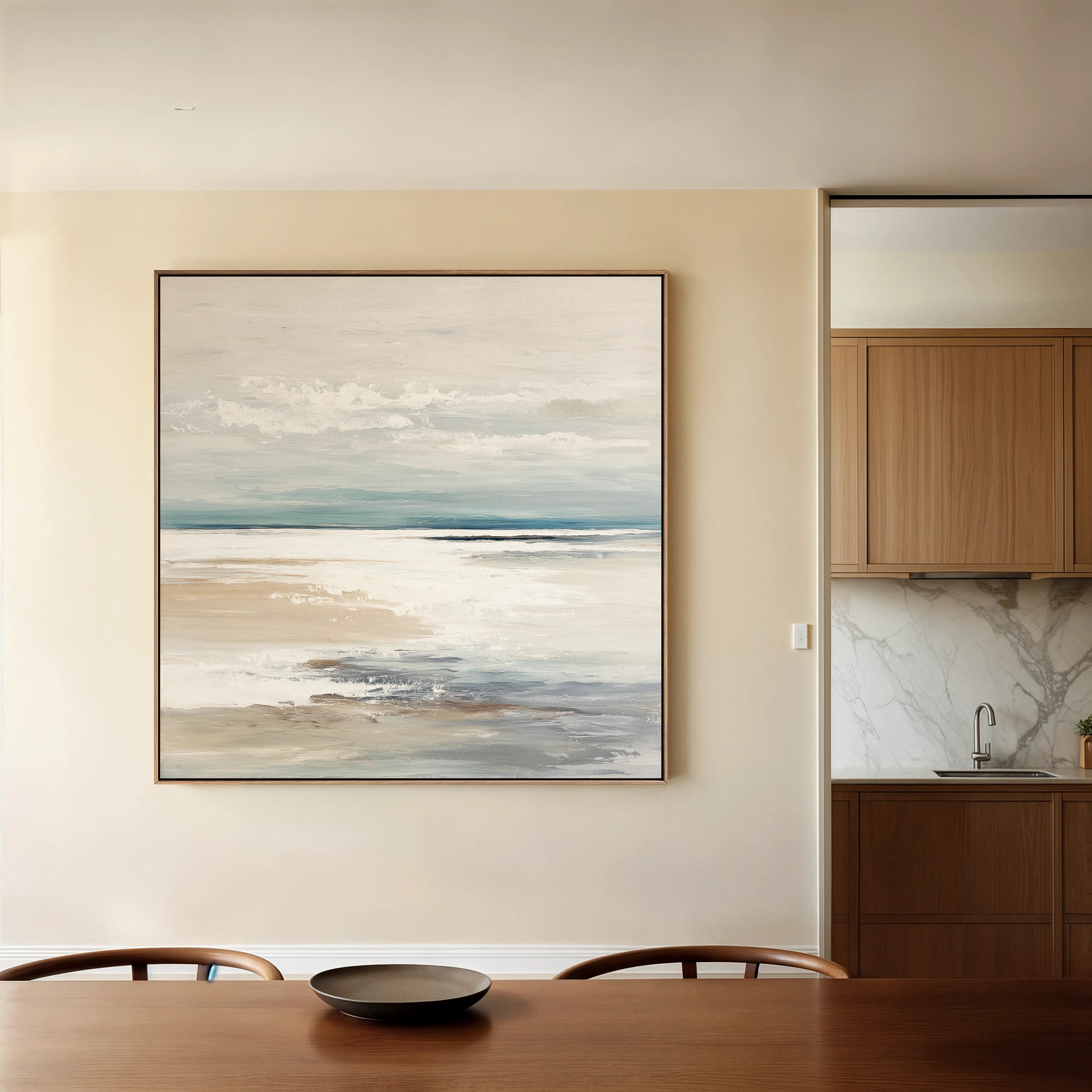 Abstract 783 Canvas Art 16" x 16" / 40 x 40 cm / Black