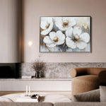 Floral 783 Canvas Art 18" x 24" / 45 x 60 cm / Black