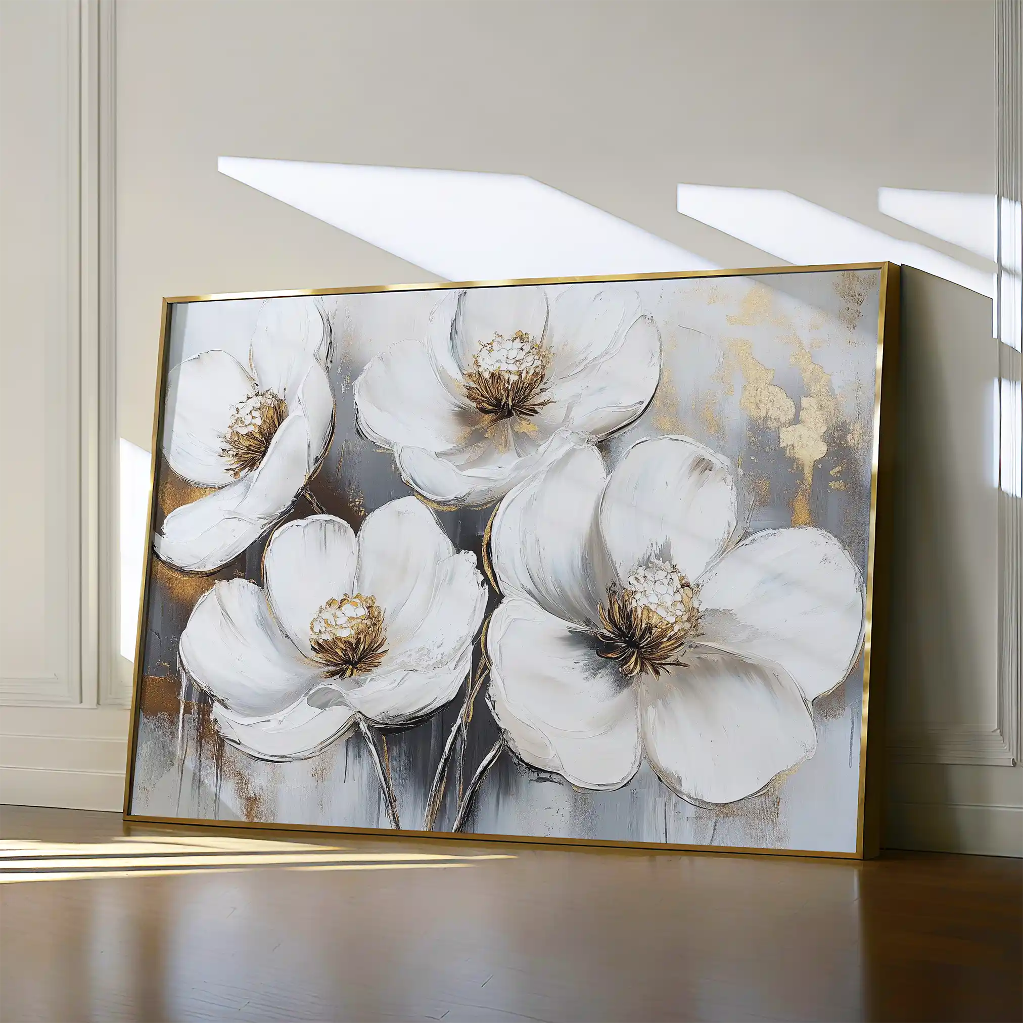 Floral 783 Canvas Art 60 x 40 cm / Black