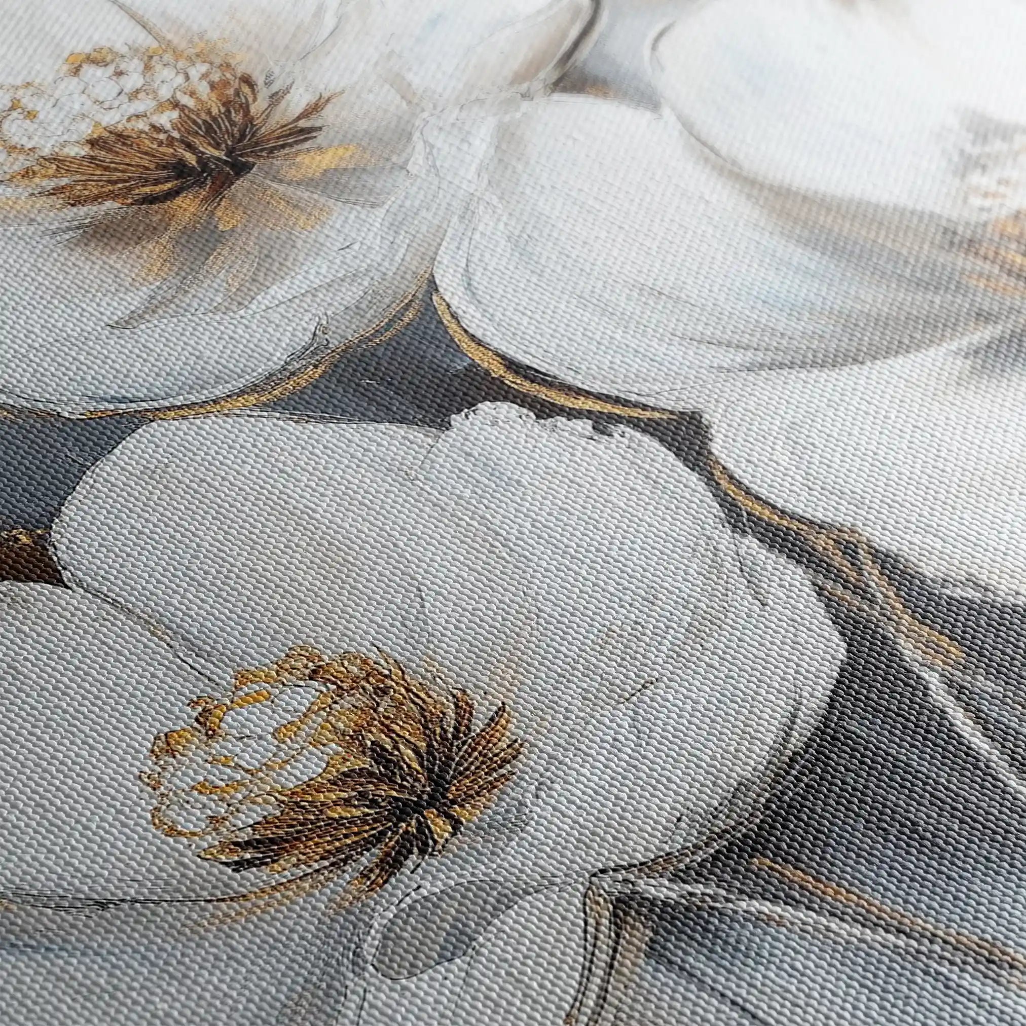 Floral 783 Canvas Art 60 x 40 cm / Black