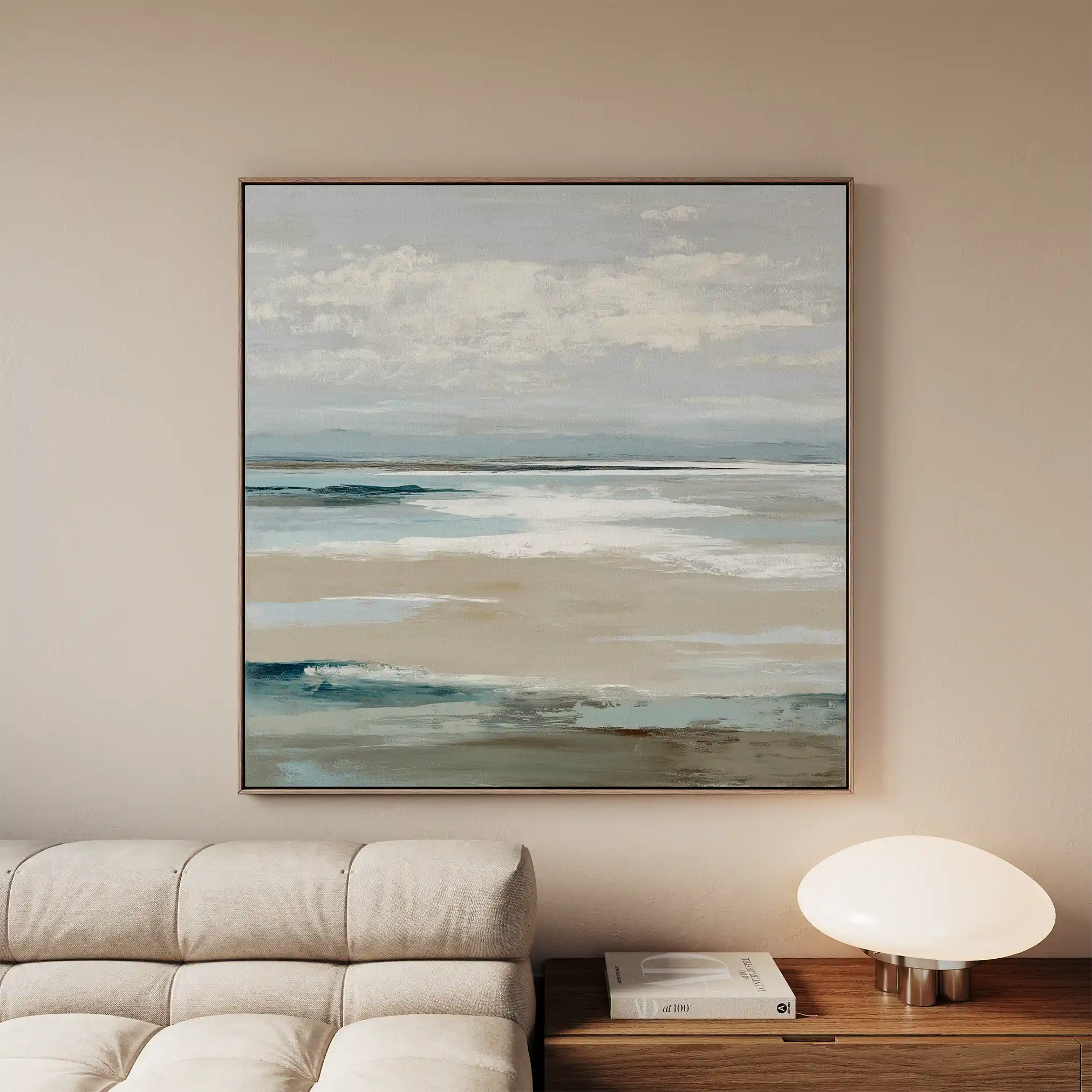 Abstract 784 Canvas Art 16" x 16" / 40 x 40 cm / Black
