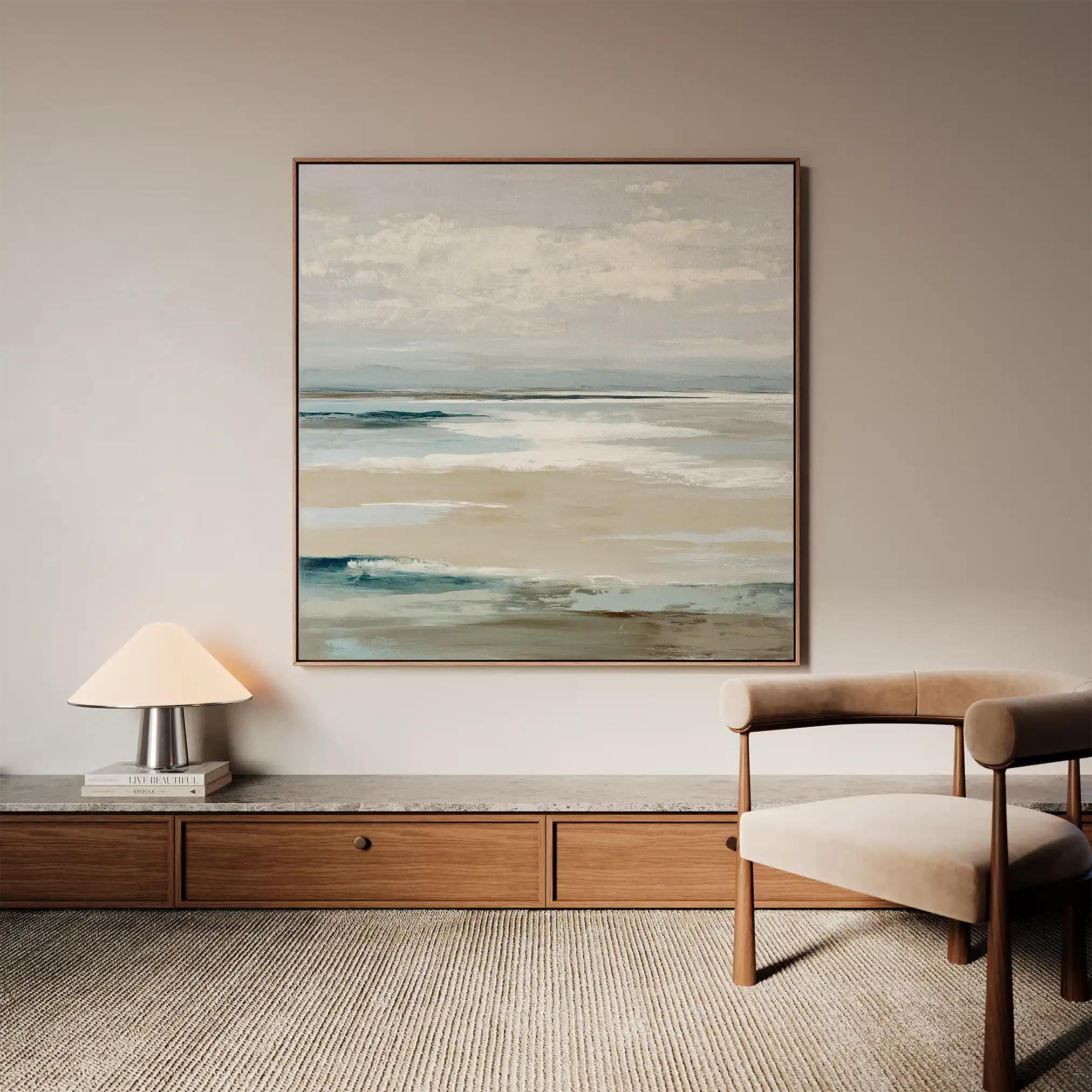 Abstract 784 Canvas Art 16" x 16" / 40 x 40 cm / Black