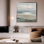 Abstract 784 Canvas Art 16" x 16" / 40 x 40 cm / Black