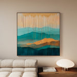 Abstract 785 Canvas Art 16" x 16" / 40 x 40 cm / Black