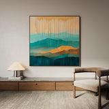Abstract 785 Canvas Art 16" x 16" / 40 x 40 cm / Black