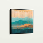 Abstract 785 Canvas Art 16" x 16" / 40 x 40 cm / Black