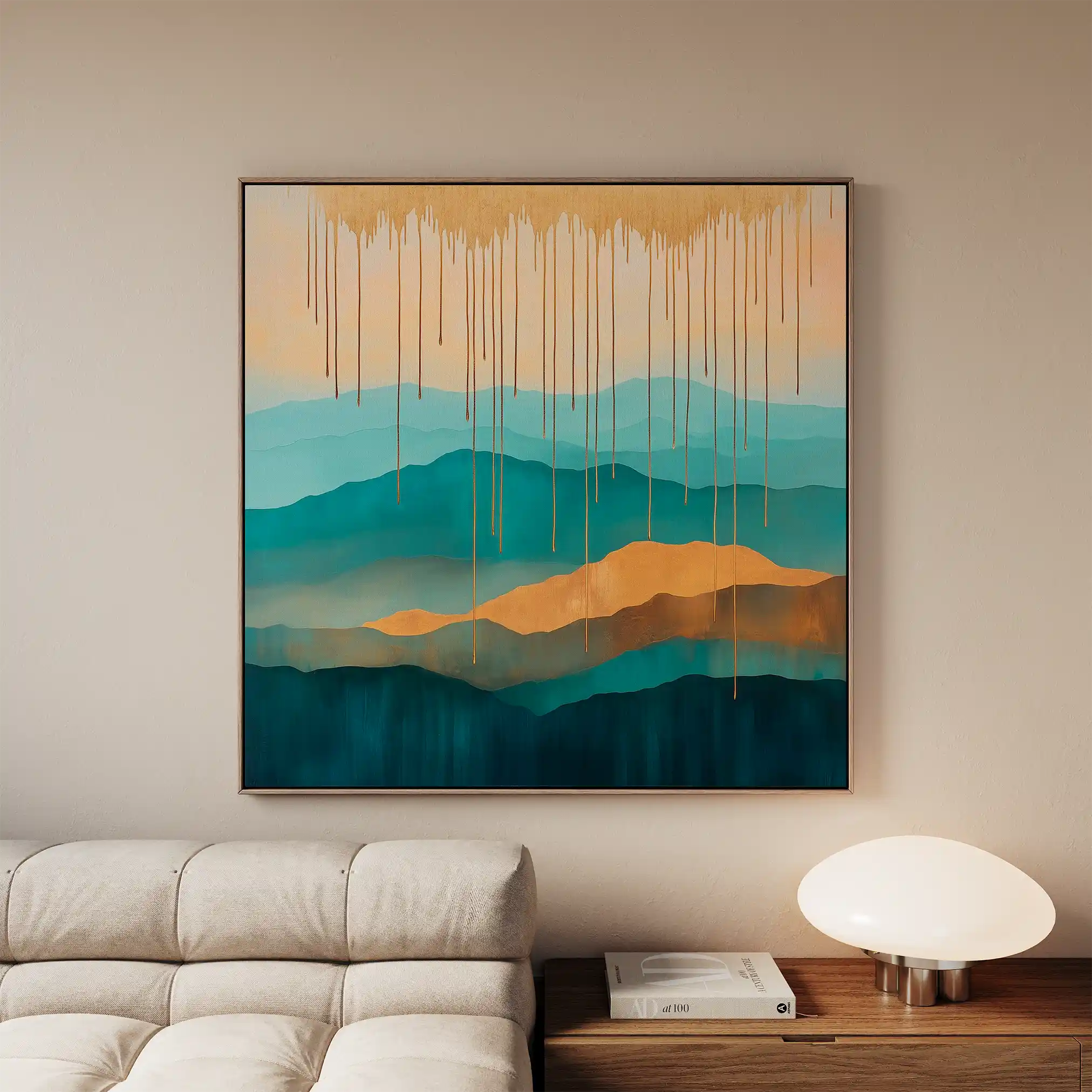 Abstract 785 Canvas Art 60 x 60 cm / Black
