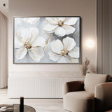 Floral 785 Canvas Art 18" x 24" / 45 x 60 cm / Black