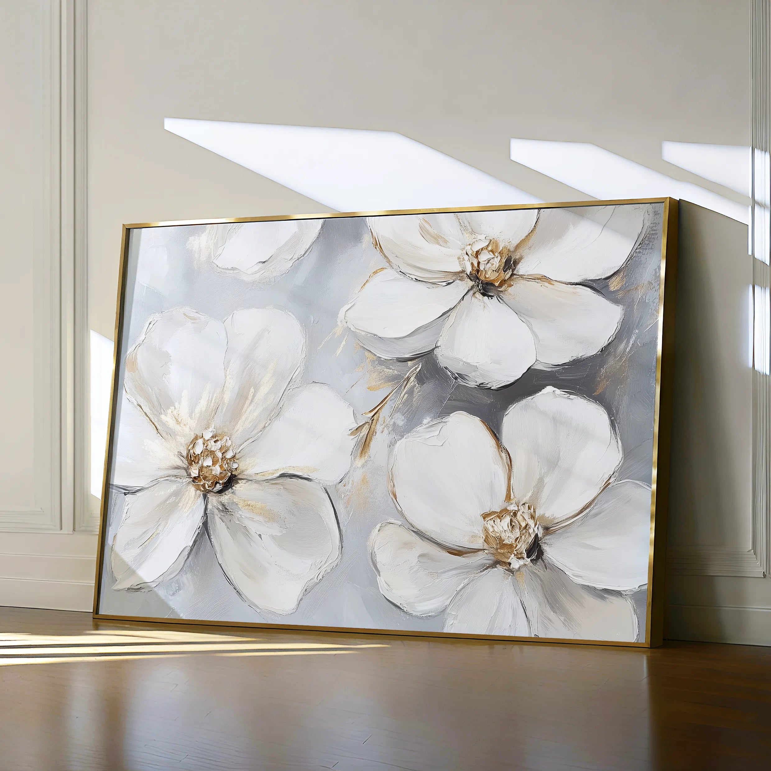 Floral 785 Canvas Art 18" x 24" / 45 x 60 cm / Black
