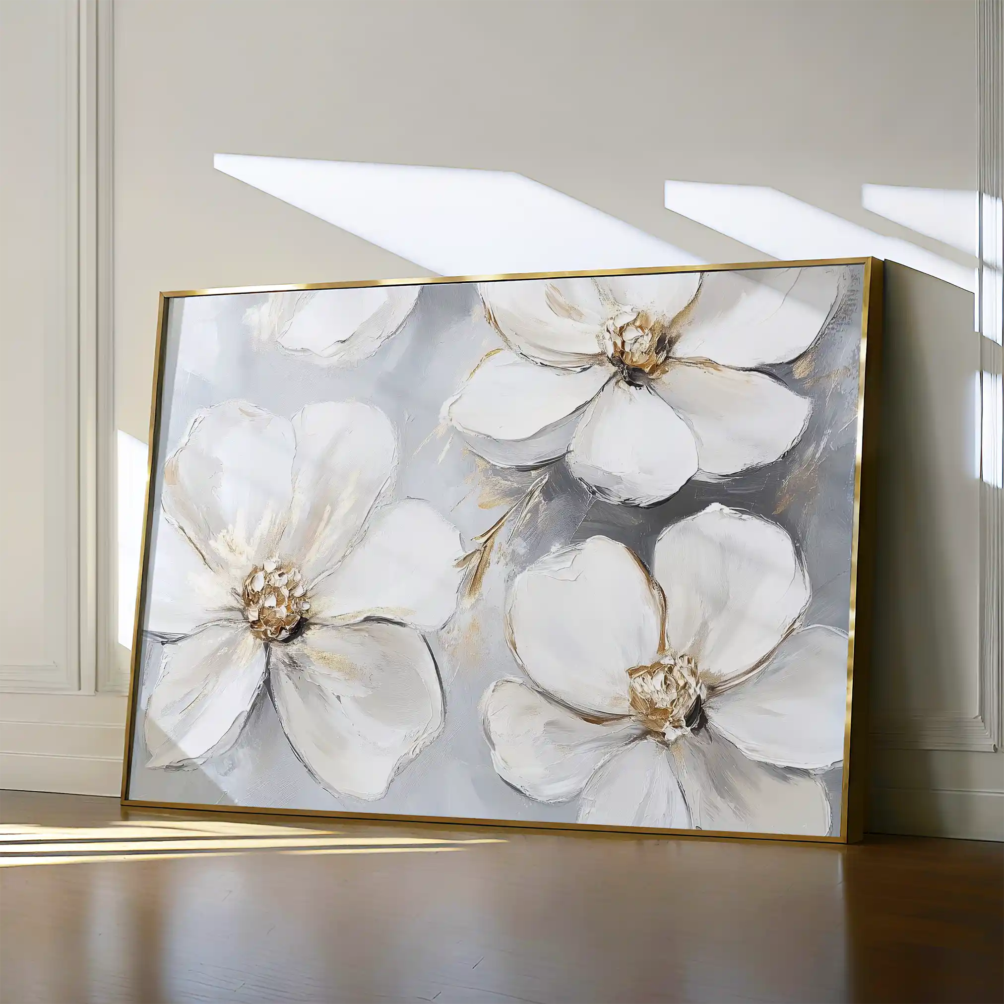 Floral 785 Canvas Art 60 x 40 cm / Black