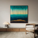 Abstract 786 Canvas Art 16" x 16" / 40 x 40 cm / Black