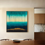 Abstract 786 Canvas Art 16" x 16" / 40 x 40 cm / Black