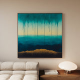 Abstract 786 Canvas Art 16" x 16" / 40 x 40 cm / Black
