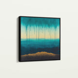 Abstract 786 Canvas Art 16" x 16" / 40 x 40 cm / Black
