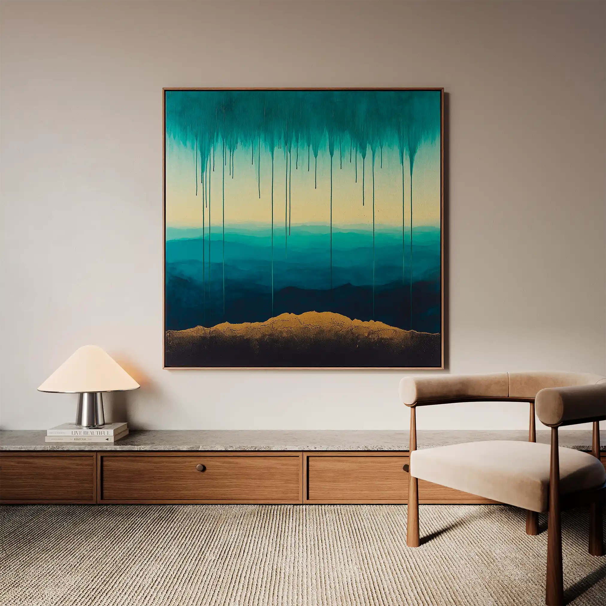 Abstract 786 Canvas Art 60 x 60 cm / Black