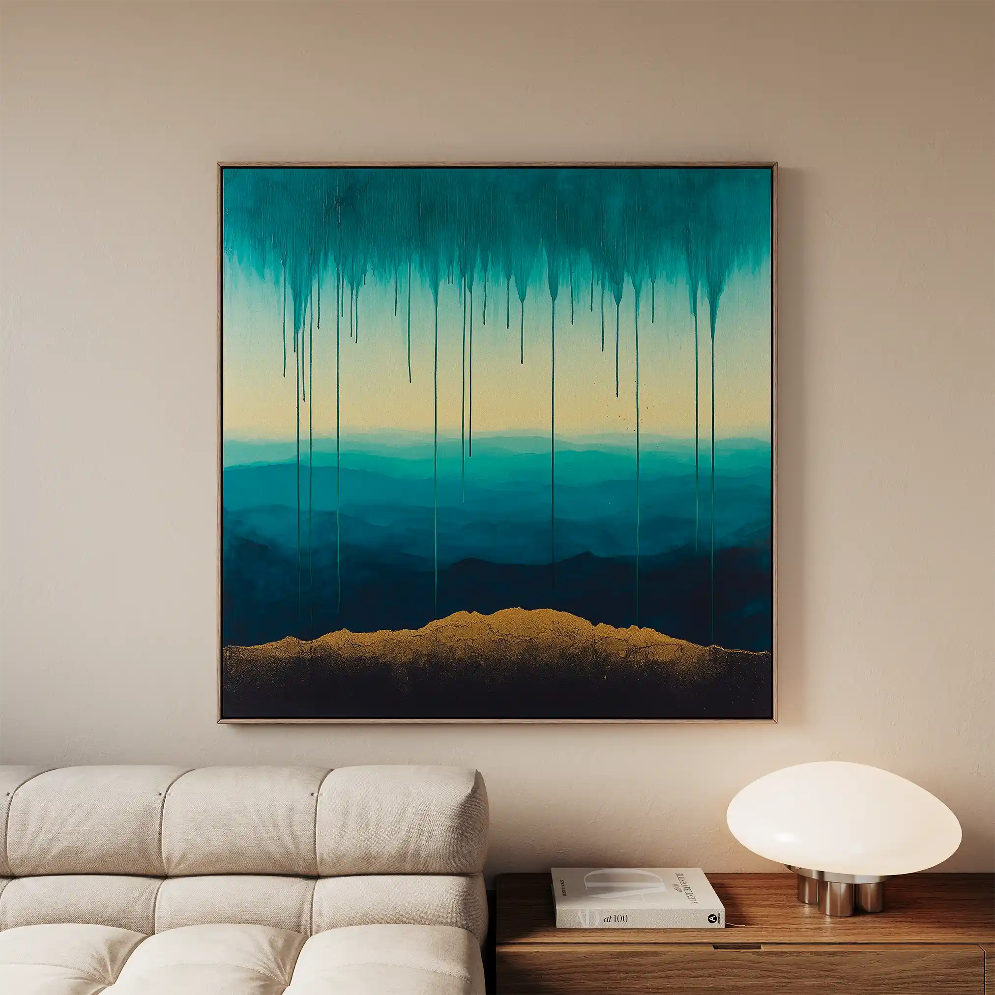 Abstract 786 Canvas Art 60 x 60 cm / Black